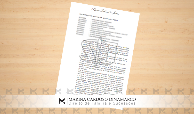 Acórdão - Aval em Nota Promissória - Marina Cardoso Dinamarco - Direito de Família e Sucessões